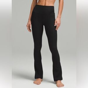 Lululemon Black Flared align ribbed Yoga Pants leggings size 4 28" inseam